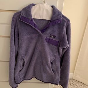 Purple Patagonia Synchilla snap jacket